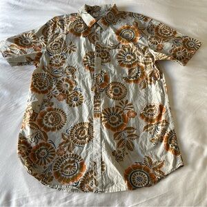 EUC Billabong 70’s Vintage Floral Short Sleeve Button Down Shirt